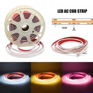 Hard Wiring LED COB AC Strip Light Seamless IP65 220V-240V 10mm Wide 10cm/Cut  | eBay UK