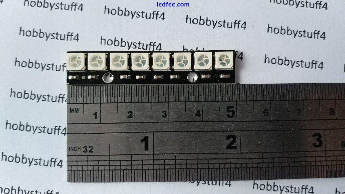 NeoPixel compatible RGB LED stick / strip : 8 RGB LEDs WS2812B 5050  | eBay UK 3 