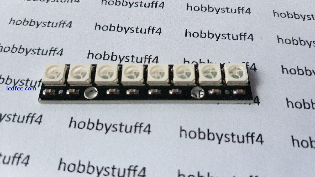 NeoPixel compatible RGB LED stick / strip : 8 RGB LEDs WS2812B 5050  | eBay UK 2 