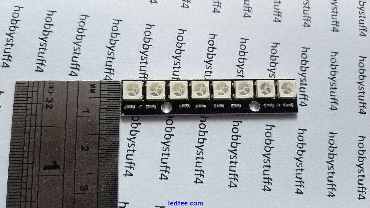 NeoPixel compatible RGB LED stick / strip : 8 RGB LEDs WS2812B 5050  | eBay UK 4 