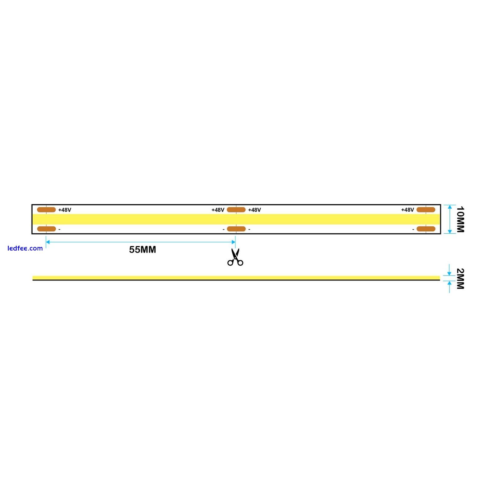 50M Extra Long LED COB Strip Lights Seamless 48V 10MM Wide Home Kitchen Lights 1 