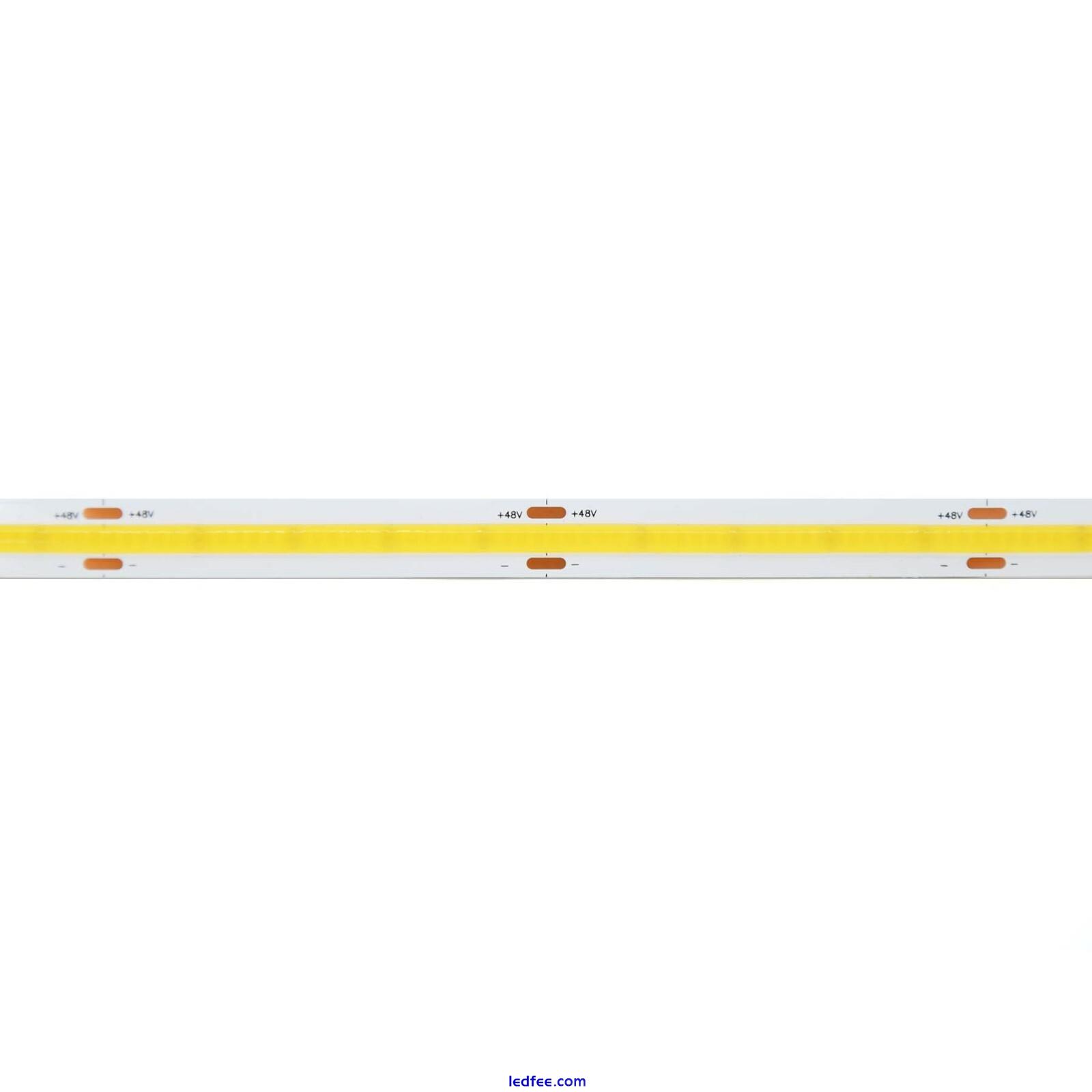 50M Extra Long LED COB Strip Lights Seamless 48V 10MM Wide Home Kitchen Lights 2 