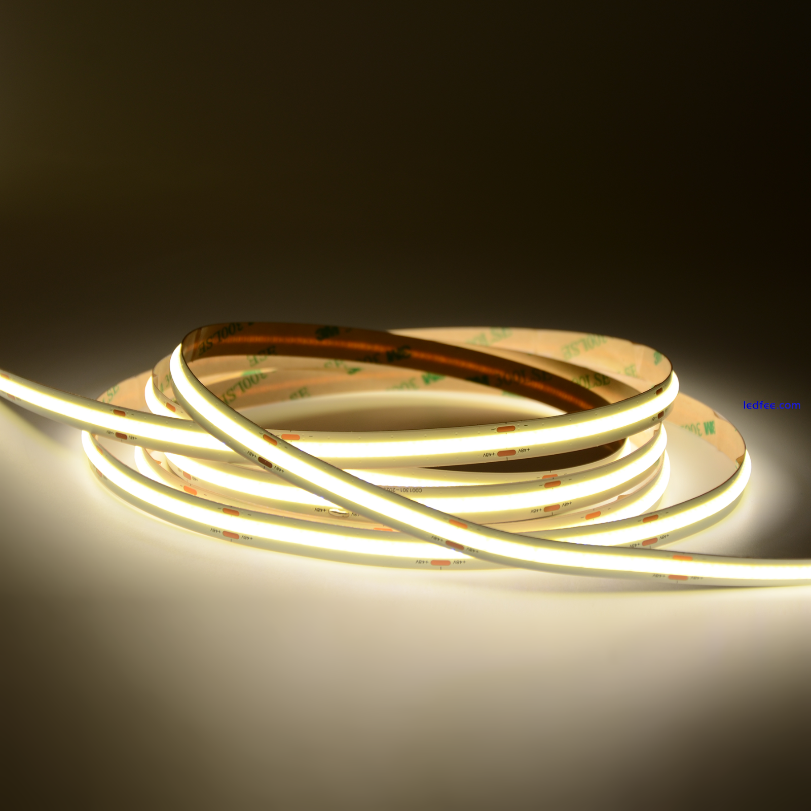 50M Extra Long LED COB Strip Lights Seamless 48V 10MM Wide Home Kitchen Lights 5 