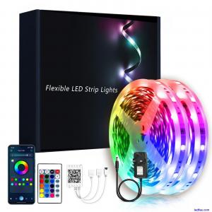 LED Strip Lights 5-30m RGB 5050 Colour Changing Tape Cabinet Kitchen TV Lighting  | eBay UK